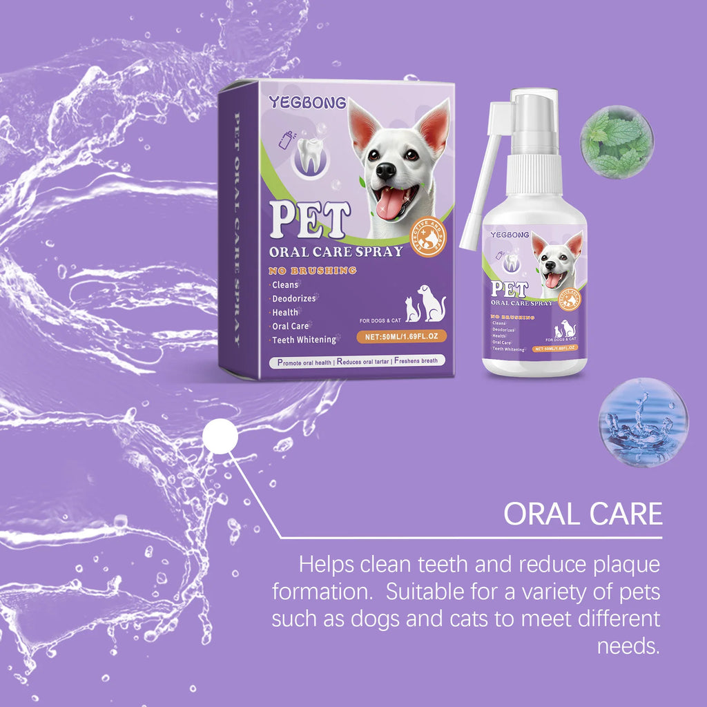 Dog & Cat - Pet Dental Spray – Healthy Smiles, Fresh Breath, Zero Stress!