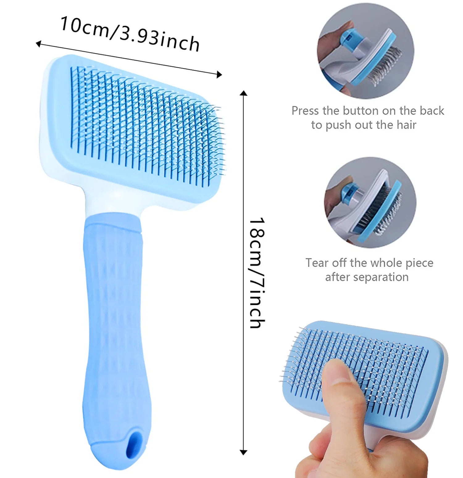 Oval or Square Premium Pet Hair Brush – Practicality, Comfort and Immaculate Coats!
