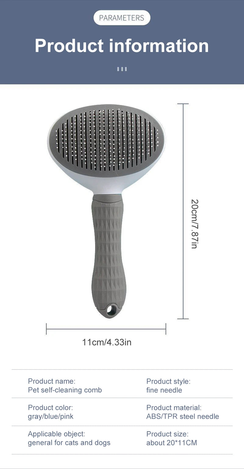 Oval or Square Premium Pet Hair Brush – Practicality, Comfort and Immaculate Coats!