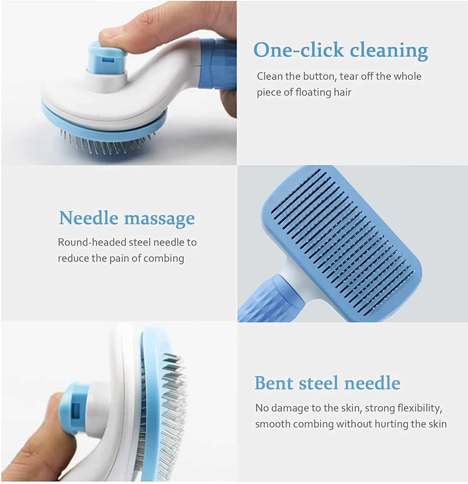 Oval or Square Premium Pet Hair Brush – Practicality, Comfort and Immaculate Coats!